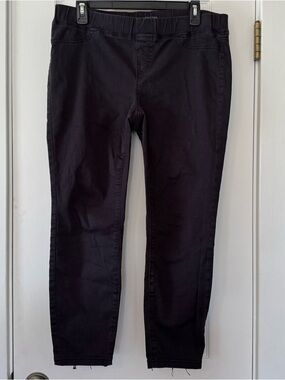 Eileen Fisher Petite Pull-On Skinny Pants Small Black Organic Cotton Stretch